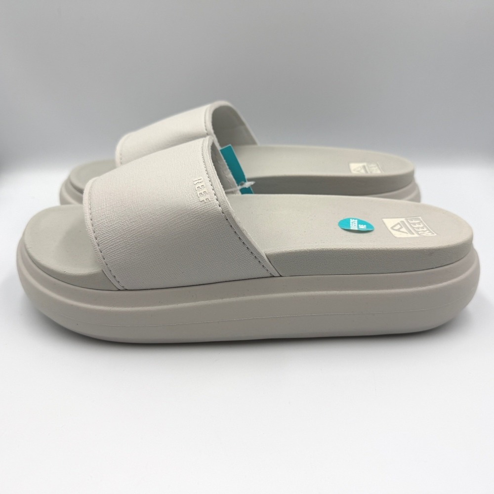 Reef Cushion Bondi Bay Sandals Womens 11 Fog Grey NWT Platform Slide CJ5591 - Picture 5 of 14